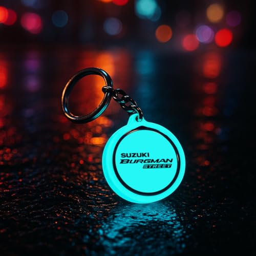 Image of Mi Glow Store Glow in Dark Keychain for Bike Men | Gift for Man | Bike Accessories | Charges in Light Glows in Dark | Key chain for Bike
