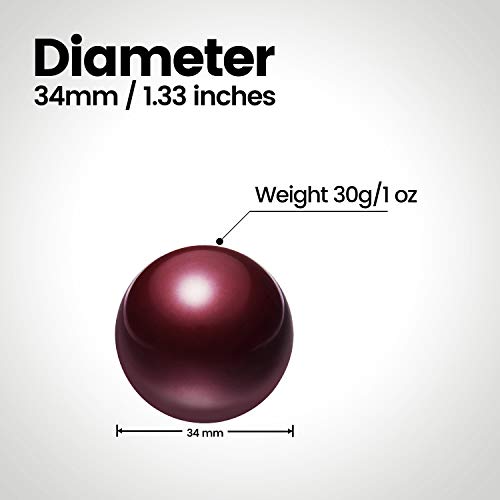 Image of Perixx PERIPRO-303X2E 1.34 Inches Trackball 2 pcs Pack - Replacement Ball for M570, M575, PERIMICE-517 /520 /717 /720, and Other 1.34inches Trackball Mouse - Glossy Red and Matte Red