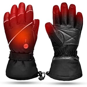 SNOW DEER Verwarmde handschoenen, oplaadbare lithium lonen batterij, skiën wanten voor heren en dames, skiën, jagen, vissen, paardrijden, fietsen, kamperen, wandelen, motorrijden, handwarmer