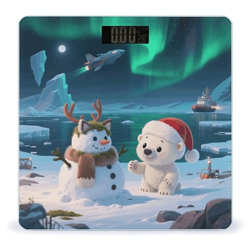 Báscula digital para baño Polar Bear Snowman, capacidad 400 lb miniatura 1