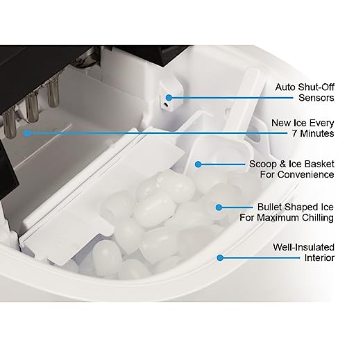 Máquina para hielo portátil AI-250W 50lb miniatura 4