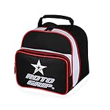 EMAX | 1 Ball Bowling-Tasche | Roto Grip - Caddy - Bowlingball-Tasche Add-A-Bag | Bowlingbag für 1 Bowlingball zum Aufsetzen | Add-On für Bowling-Ball-Roller | Schwarz Rot