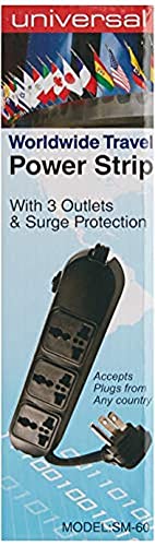 Simran SM-60 Multitoma Universal 3 Tomas con Protección contra Sobrecarga para 110V-250V Uso Mundial miniatura 2