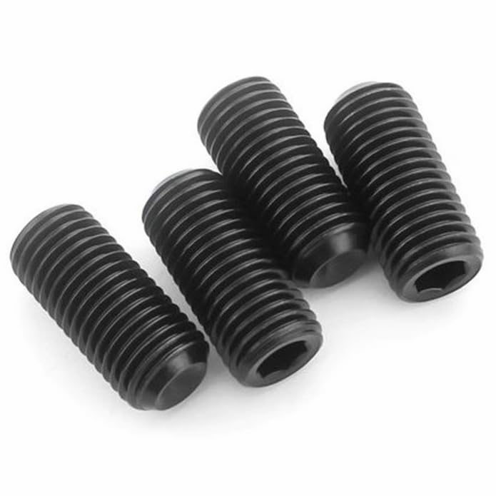 30Pcs M4-0.7x20mm Black Hex Socket Set Grub Screws,Headless Cup Point,Internal Hex Drive,Alloy Steel,Grade 12.9 Carbon Steel,for Towel Rack Door Knob