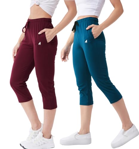 Image of Modeve Women Solid Cotton Blend Capri for summer|| Summer Wear