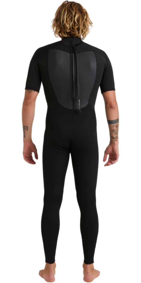 Quiksilver Prologue 2026 - Traje de neopreno de manga corta con cremallera trasera para hombre, 2/2 mm, color negro