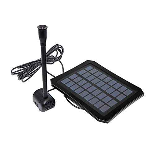 Yardwe Solar Water Pump with LED Light Bird Bath Fountain Pump for Birdbath Small Pond Garden Patio Decoration