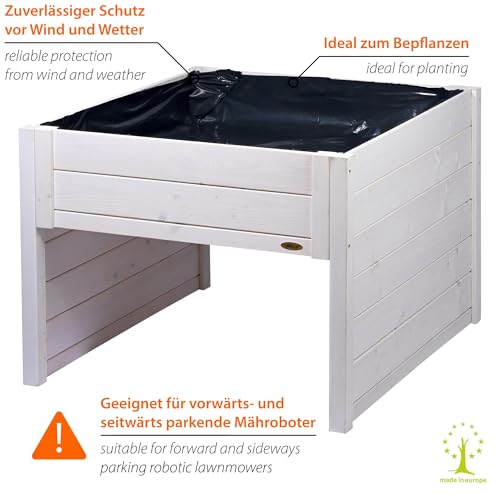 dobar Mährobotergarage mit integriertem Pflanzkasten - 3