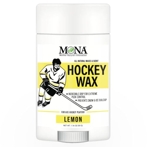 MONA Brands Elite Hockey Stick Wax for Ace Hockey Players | Premium Blade Protection | Improved Puck Control | Prevents Ice Buildup and Soggy Blade Tape (1-Pack, Lemon)