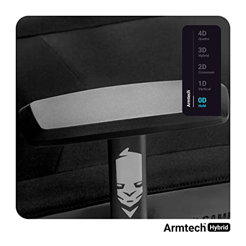 X-Gamer 2.0 Sedia Gaming Gamer da Ufficio Design Ergonomico Cuscino Lombare Rivestimento in Tessuto Braccioli Confortevoli (Nero) - Sedia gaming - Immagine 6