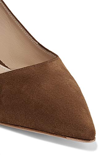 Divanne Slingback Pumps, Women's Pointed Toe Low Heel Sandals Slingback Strap Kitten Heel Pumps Evening Party Wedding Shoes3