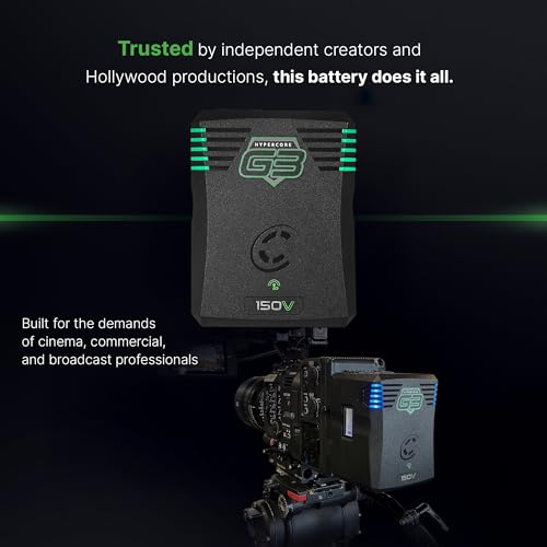 Image of Core HyperCore G3 150 V-Mount Smart Battery Pack - 158Wh, 20A Draw, USB-C PD Input /Output, 145W /45W Power Ports, Compact & Lightweight - Ideal for High-Power Video Equipment (V-Mount)
