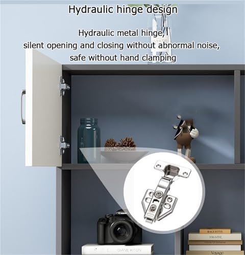 Wall-Mounted STO Cabinet - 2-Door Floating Boohelf with Open Shelves, Simple Solid Wood Multi-Layer Rack for Home Office & Living Room Space Saver (Yellow, 80 cm)