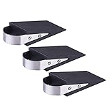 Rubber Door Stopper, Gutyepe 3 Pack Heavy Duty Rubber Door Wedge - Made of Rubber and Stainless Steel - Door Stop That Won't Scratch Floor or Door - Works On All Floor Types and Carpet Heavy Duty Door