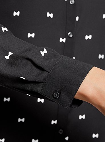 Oodji Ultra Donna Camicetta Stampata in Tessuto