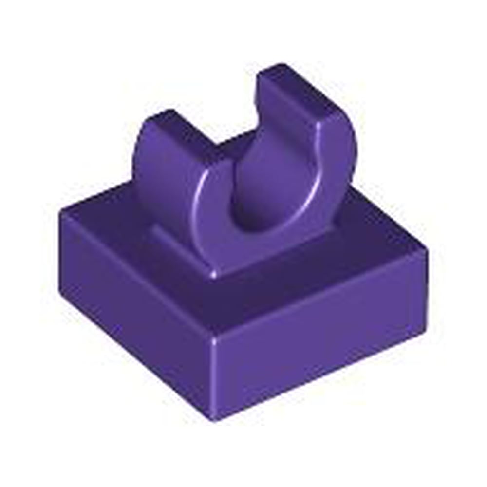 LEGO Tile Modified 1 x 1 with Open O Clip, Part 15712, Part 15712, Choose Your Colour (Dark Purple, 10, Bricks)
