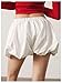 BEAUDRM Women's Elastic High Waist Shorts Summer Fashion Wide Leg Bloomers Shorts White XX-Large