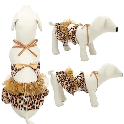 Image of CuteBone One Piece Dog Bikini Swimsuit Dress - Puppy Bathing Suit Costume for Small Dogs - Comfortable & Stylish Pet Clothes for Summer Pool, Beach & Play LTDB08L