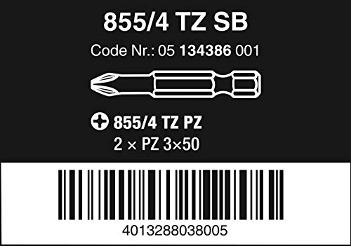 Wera 05134386001 Long Bits 855/4 TZ SB 2 x PZ 3 x 50 mm - Image 2