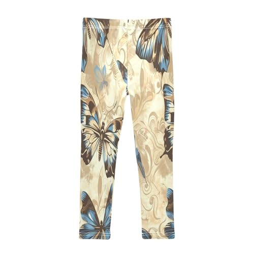Toddler Girls Leggings Printed Yoga Pants Leggings Grey Blue Butterflys for Kids2
