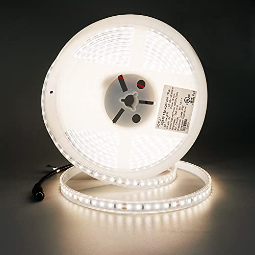 JOYLIT PRO Striscia LED 24V 5M IP67 Esterno Bianca Naturale 4000K 7500LM Super Luminoso CRI 92+, CE UL 120LEDs/M SMD 2835 90W Dimmerabile Flessibile Luce Nastri LED Per Commerciale, Casa