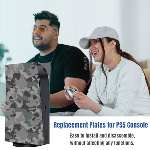 Image of Digital Edition Face Plates Cover Skins Shell Panels for PS5 Console, Accessories for PlayStation 5 Protective Shell Replacement Faceplate (Camouflage)