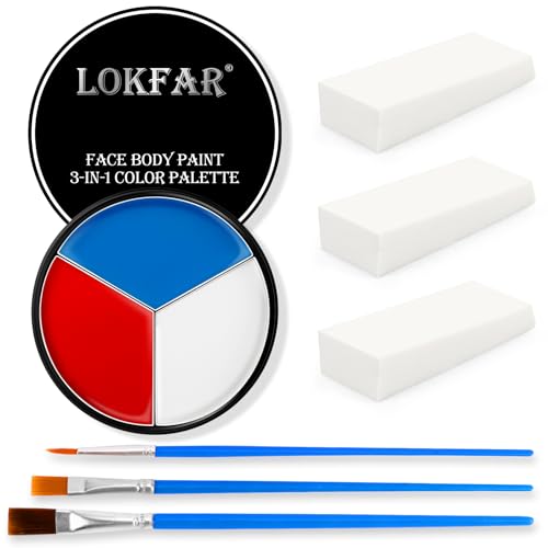 Red White and Blue Face Body Paint, Patriotic...