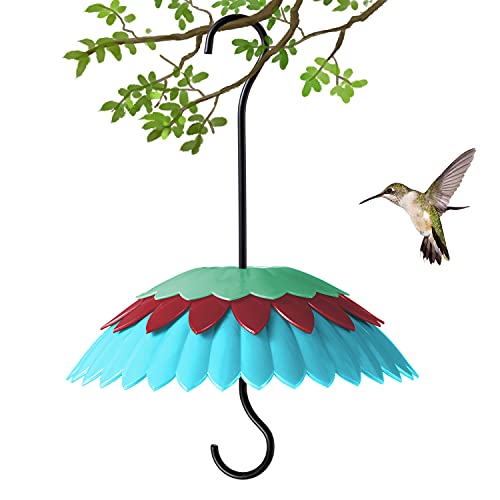 Baffle for Bird Feeder,Bird Feeder Cover,Protect Nectar from The Sun and Snow and Keep Refreshing, Ant Moat ,Protect Hummingbird Feeder for Outdoors ,Tricolor-Blue 8inch