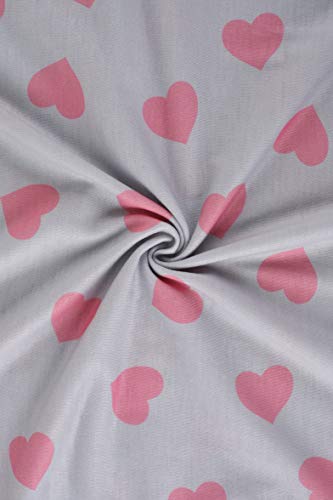 Camisetas femininas de manga comprida com estampa de coração, Pink Heart, Small