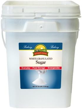 Augason Farms White Granulated Sugar, 30-lb. Pail