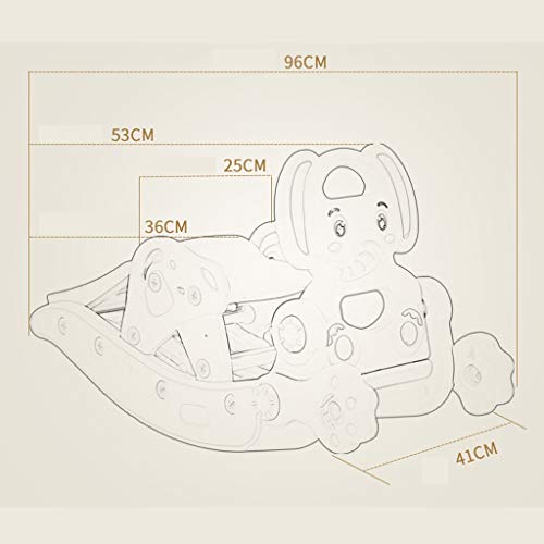 Schaukelpferd QIQIDEDIAN Babysitz der Kinder doppelt verwendbarer Schaukelpferdeschwingenstuhl mit Musik… – Bild 4