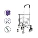 Produktbild lqgwc Einkaufswagen Lebensmittel kaufen Kleiner Einkaufswagen, Gebäude besteigen Tragbarer Ziehkarren Klappkarren Lever Bar Home Trolley Aluminium 35L (Farbe: 8 Runden)