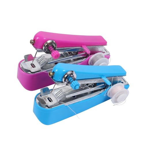 Hohopeti Máquina de Coser Portátil de 2 Piezas para Proyectos de Bricolaje de Cortinas de Lana Y Seda Hohopeti Máquina de Coser Portátil de 2 Piezas para Proyectos de Bricolaje de Cortinas de Lana Y Seda