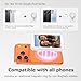 Vlog Selfie Monitor Screen for iPhone 17 Series & Android, Wireless Magnetic Built-in Speaker 4K/1080P Phone Back Camera Monitor with Remote Control for Live Stream TikTok (White)