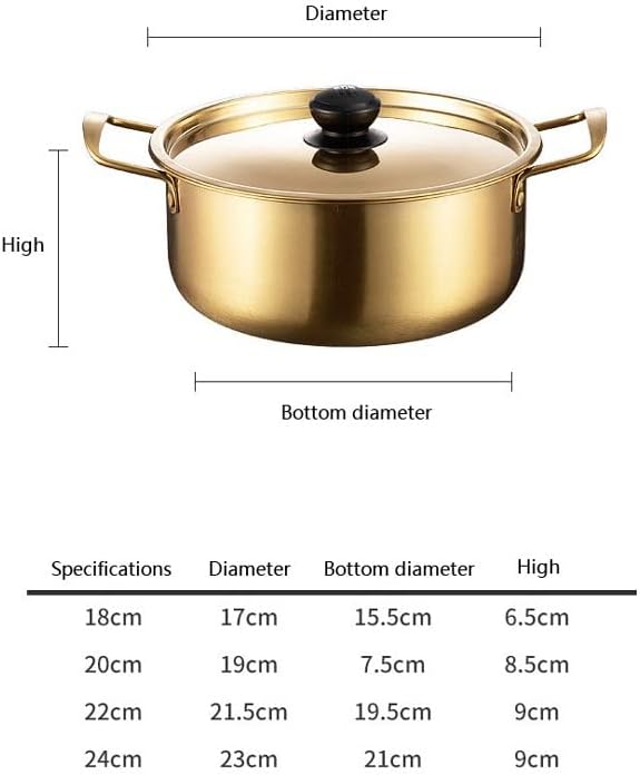 Stainless Steel Instant Noodles Pot Ears With Lid Stockpot Kitchen Flat Bottom Utensils image 3
