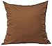 TangDepot Durable Faux Silk Solid Pillow Shams, Square Decorative Pillow Covers, Throw Pillow Covers, Indoor/Outdoor Cushion Covers Pillows Shells - (12