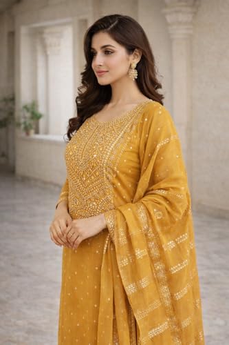 Image of LATEST DRESS MATERIAL FOR WOMEN FEBRIC TYP CHANDERI SILK
