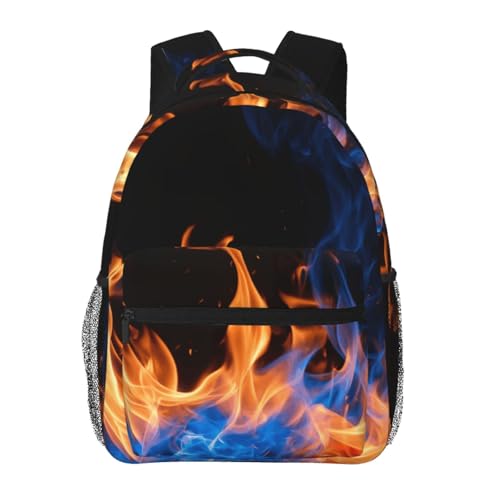 Mochila de llama azul unisex ligera con compartimentos para trabajo