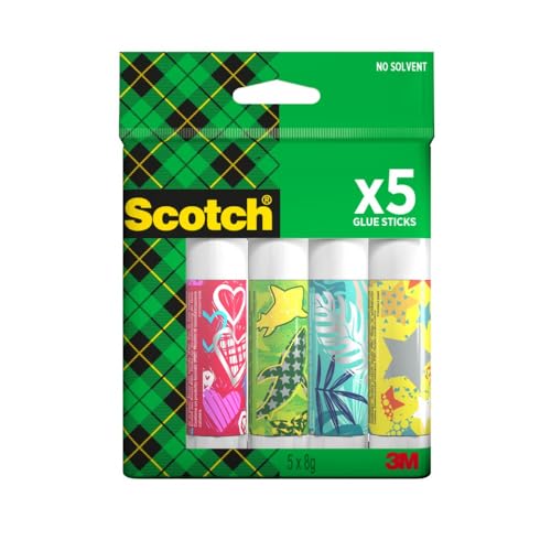 Bâton de colle permanente Scotch, paquet de 5bâtons, 8g