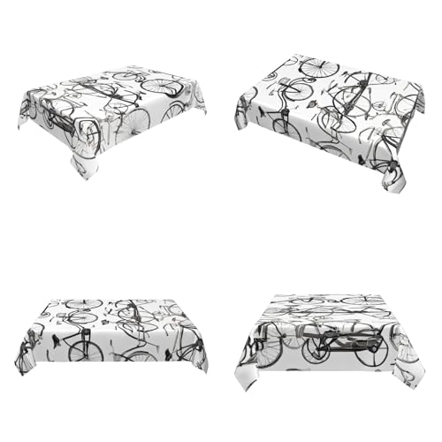 Nappe rectangulaire durable et infroissable, protège table cuisine 137x183