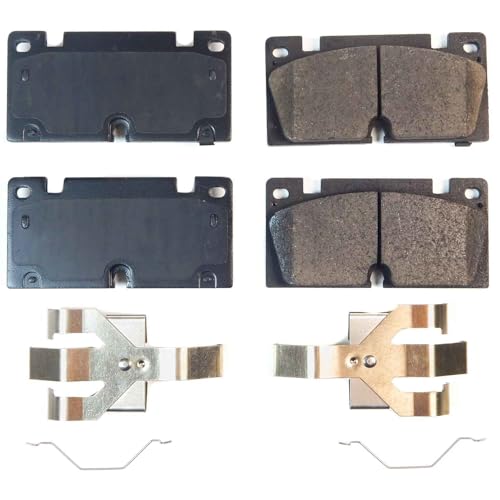 Image of PowerStop Front Brake Pads For Chevrolet Colorado 2023-25, GMC Canyon 2023-25 - Ceramic Brake Pads With Installation Hardware, 17-2498