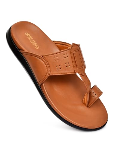 Image of Kolhapuri & Puneri Ethnic Chappal With Super Soft Cushioned Footbed|Ortho & Doctor Comfortable Lightweight Anti-Slip Sole Slipper|Traditional Stylish Ethnic Sandal for MenBB1069