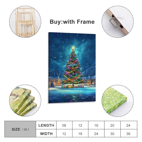 Tableau Impression Sur Toile Arbre de Noël Murale décoration maison