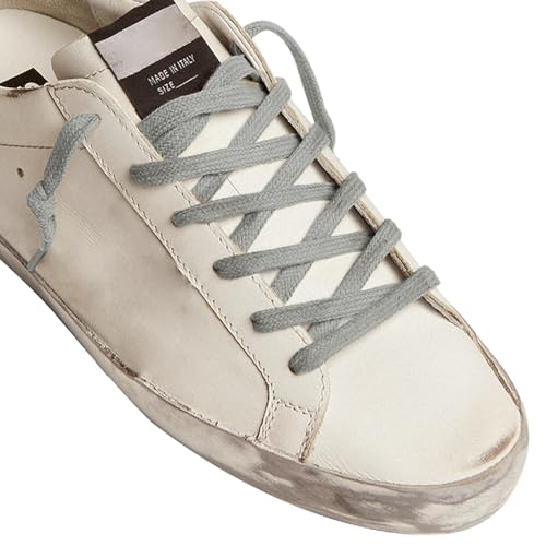 Endoto Sznurówki do Golden Goose Butów, 8MM Sznurowadła Zamiennik Sznurowadeł Zamienne Shoe Laces Replacement Shoelaces(Kolor:Szary,Rozmiar:81.3cm)