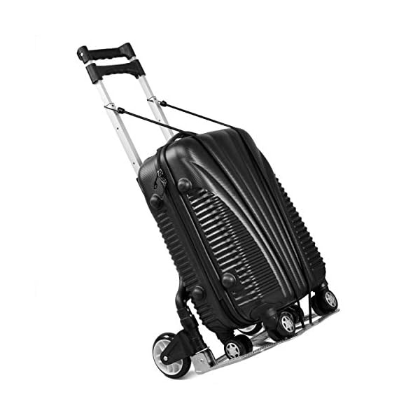 Yaheetech Sackkarre Handkarre Aluminium Transportkarre klappbar mit Ausziehbarem Teleskopgriff 100 cm Stapelkarre 75 kg belastbar – Bild 6