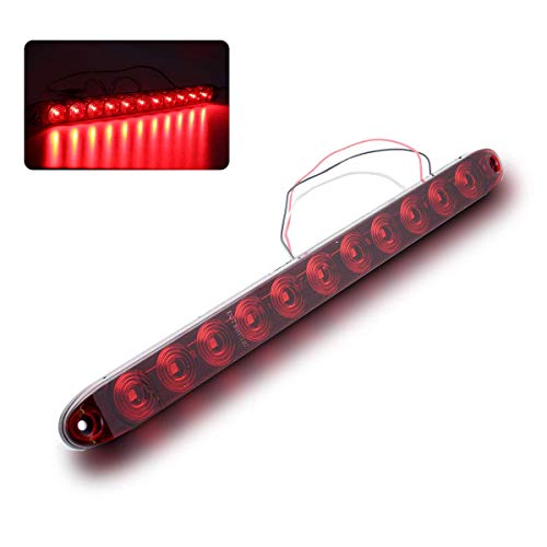 Riloer 1x Feu de remorque Feux arrière feux de freinage arrière Lampe de feu arrière 12V 6 fonctions 11 LED Lampe témoin de remorque étanche Camion de...