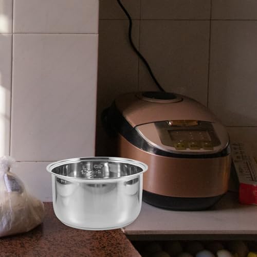 Hemoton X10X132M46TKV37V Stainless Steel Cookware Household Rice Cooker Inner Pot Professional Rice Cooker Pot Electric Cooker Accessory Rice Cooker Stainless Steel Inner Pot thumb #7