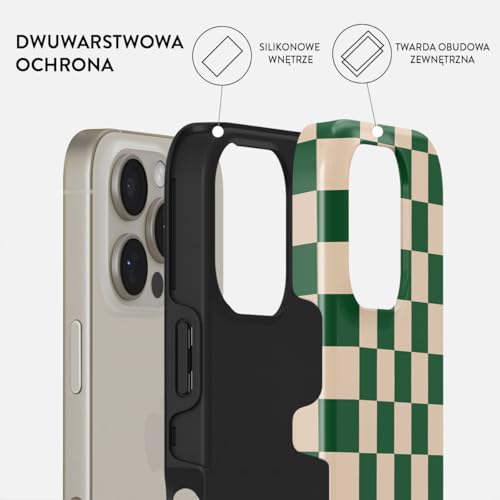 BURGA Etui na iPhone 16 Pro – Dwuwarstwowa Hybrydowa Obudowa z Amortyzującym TPU, Odporna na Zarysowania, Podniesiona Ramka dla Ochrony Ekranu, Kompatybilne z MagSafe do Codziennego Użytku