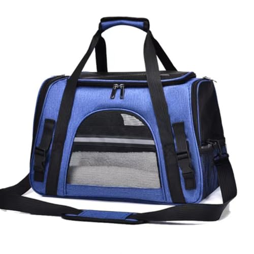 Riuuyyi 多機能 ペットキャリーバッグ 猫キャリー 犬キャリー 手提げ 通気性 キャリーケース 中・大型猫用・小型犬・うさぎ用 折りたたみ式 多機能 洗えるマット 4WAYタイプ マット付き ショルダー 犬 猫 うさぎ 変形しない おでかけ 旅行 通