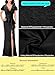 VFSHOW Womens Floral Lace Formal Prom Ruched Wrap V Neck Ruffle Peplum Maxi Dress 2024 Sexy High Slit Wedding Guest Mother of Bride Cocktail Evening Long Gown (Back, X-Small) 10989 BLK XS